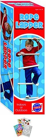 Original Toy 6 Foot Indoor/Outdoor Rope Ladder with Kids Coloring Book