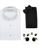 Tuxedo Shirt, Cummerbund, Bow Tie, Cufflink & Studs Set