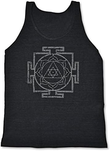 Ekaminhale Men's Ganesh Yantra Tri Blend Tank Top Extra Small Charcoal