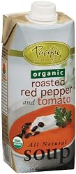 Pacific Natural Foods Organic Soup, Roasted Red Pepper and Tomato, 16-Ounce Cartons (Pack of 12)