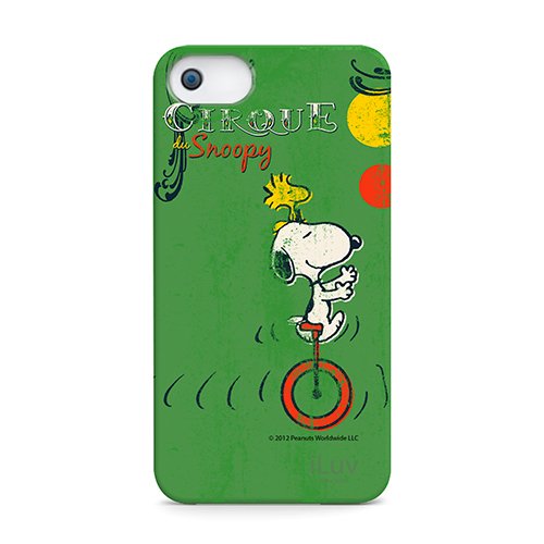 iLuv ICA7H382GRN Snoopy Vintage Series Hardshell Case for Apple iPhone 5 and iPhone 5S - 1 Pack - Retail Packaging - Green