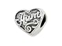 Zable(tm) Sterling Silver Aunt Heart Shape Bead / Charm