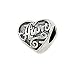 Zable(tm) Sterling Silver Aunt Heart Shape Bead / Charm