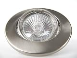 10er-Set Halogen-Einbaustrahler DECORA 230V, Farbe: Edelstahl gebürstet - dimmbar, schwenkbar