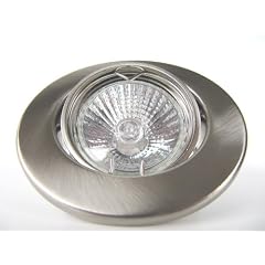 10er-Set Halogen-Einbaustrahler DECORA 230V, Farbe: Edelstahl geb�rstet - dimmbar, schwenkbar