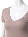 Doublju Womens Short Sleeve V-neck Basic Comfy Casual T-Shirts