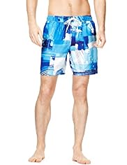 Blue Harbour Photographic Print Quick Dry Swim Shorts
