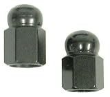 Black Hex Dome Custom Valve Caps
