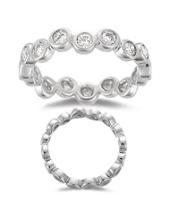 0.56 Cts Diamond Stack Band in 14K White Gold