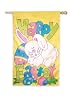 Happy Easter Bunny Regular Size Applique Flag