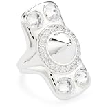 Nicky Hilton Sterling Silver Spike Ring With C