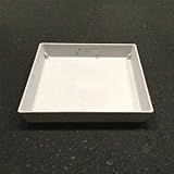 【4個入】アートストーン専用受皿/植木鉢ソーサー スクエア型/19ｃｍ ホワイト(白) 〔ガーデニング用品/園芸〕