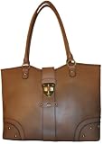 Etienne Aigner Purse Handbag Corner Office Tote Collection Genuine Leather Camel