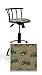 1 Black Metal Adjustable Bar Stool with John Deere Cushion Seat
