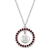 MLB Minnesota Twins Necklace W/ Red Crystal Wreath