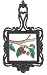 Square Iron Trivet - Cherries on branch