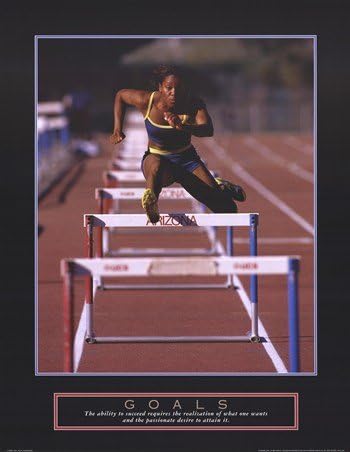 Goals - Runner Jumping Hurdles Poster Print (22 x 28)