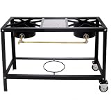 Cajun Cookware Burners On Wheels 2 Burner Low Pressure Gas Burner & Stove