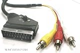 Cable avec fiche Péritel mâle ET fiche RCA x3 mâles- 1m50 -
