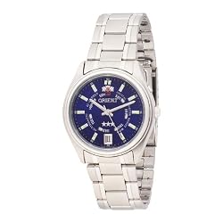 Orient Men's CEM5J005D Automatic Day and Date Blue Stainless Steel Watch