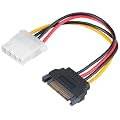 Akasa AK-CBPW03-15 SATA PSU Power to 4 Pin Molex Connector Adaptor