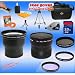 Professional Tokina 3x Telephoto & 0.22X Ultra Fisheye Wide Angle Lens + 2GB SD Memory Card MEGA Kit for Panasonic Lumix DMC-FZ8 DMC-FZ7