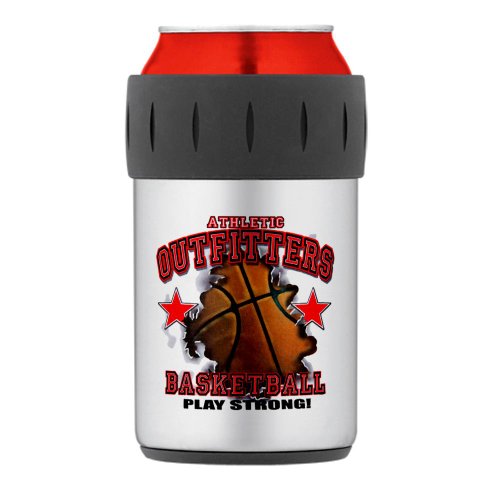 Thermos Can Cooler Koozie Athletic Outfitters Basketball Play Strong
