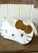 Hello Kitty Large Quilted Cream Kitty Face with Gold Bow Messenger Bag