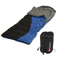 Single Sleeping Bag 23f/-5c 2 Camping Hiking 84"x 55" W Carrying Case  by Sky Enterprise USA
