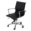 Otto Low-Back Chair - Black/ Aluminum