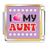 I Heart My Aunt Italian Charms Bracelet Link