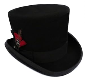 Black Wool Felt Top Hat - Size XL