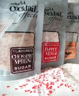 rokz Winter Drink Rimmers -Sugars in Peppermint, Chocolate & Caramel Vanilla, 3 pk by rokz design group