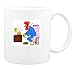 Mug with up, wake, rooster, waking, chicken, alarm, morning