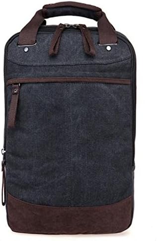 CSN Canvas portable dual-purpose Laptop Backpack Shoulder Bag Black