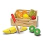 Melissa & Doug Deluxe Wooden Cutting Fruit Crate