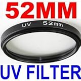 UV Lens Filter Attachment for Kodak, Nikon & Canon Cameras - 52MM