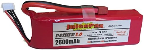 Basher 2.0 2600mah 3S 11.1V 35/70C LiPo Battery With T-Plug (Deans Style)