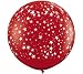 3 Ft RED with Stars Latex Balloon Three Super Large