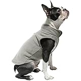 Gooby Every Day Fleece Cold Weather Dog Vest for Small Dogs, Gray, Large