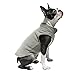 Gooby - Fleece Vest, Small Dog Pullover Fleece Jacket with Leash Ring, Gray, Small