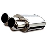 MagnaFlow 14803 Street Series Polished Stainless Steel Oval Muffler with Tip
