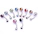 pack of 10 double jewel surgical steel belly/navel bars available in sizes 6mm,8mm,10m,12mm,14mm you get all 10 for £5.99 email seller for size you require or average size 10mm will be dispatched