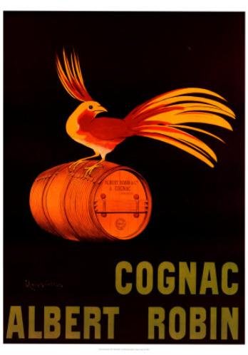 41qWBty7GzL Cognac Albert Robin by Leonetto Cappiello. Size 27.11 inches width by 37.42 inches height. High Quality Art Poster Press