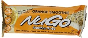 NuGo All-Natural Nutrition Bar, Orange Smoothie, 1.76-Ounce Bars (Pack of 15)