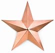 34" Handmade Polished Copper Star Outdoor Patio Wall Decor