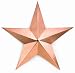 Handmade Polished Copper "Texas" Star Wall Sculpture - 23"