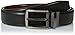 Perry Ellis Portfolio Hi-lo Reversible Leather Dress Belt for Men, with Matte Texture and Stitched Edges