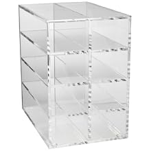Heathrow Scientific HD23263A Acrylic Vertical Rack for 80-Well Microtube, 236mm Length x 157mm Width x 234mm Height