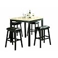 ACME Apartment-Size Counter Height 5-Piece Dining Set